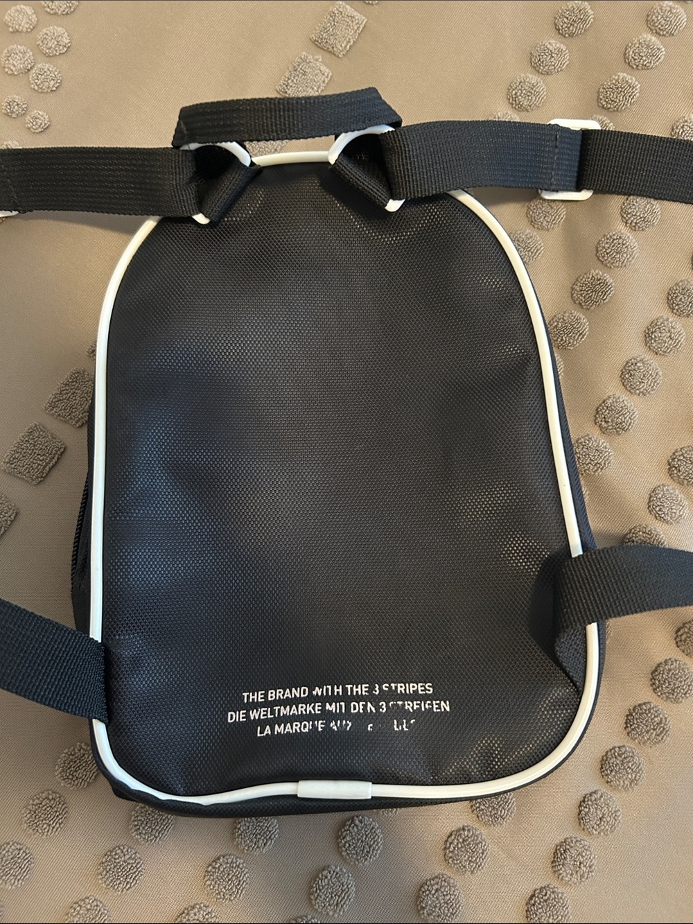 adidas Black and White Mini Backpack with Trefoil - Picture 5 of 7